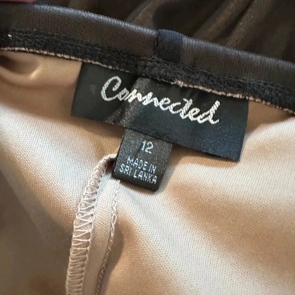 Connected apparel High- low open brown & tan Dress Size: 12 - Picture 5 of 5